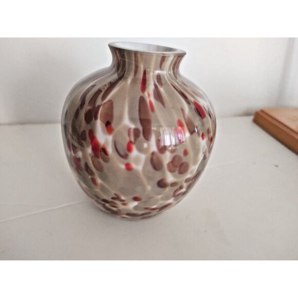 Spatter Speckled Aventurina End Of Day Vase MAESTRI VETRAI AZZURRA 4" Murano - Picture 2 of 7